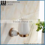 China Supplier Printing Lines Zinc Alloy Rose Gold Finishing Bathroom Accessories Wall Mounted Tumbler Holder