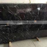 China Black Maquina Marble Calcite Stone Small Slab
