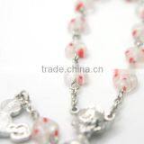 Glaze Small Heart Rosary,religious Rosary Decate , Glass Beaded Rosary thumbnail-3