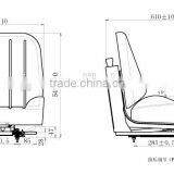 Universal Tractor Seat /Machinery Suspension Agricultural Driver Seat /High Quality PVC Seat With Safety Belt YHG-01 thumbnail-2