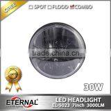 7in Round Off-road Truck SUV Cars 4x4 Vehicles High Power 30W Dual Sealed Beam LED Headlight thumbnail-4