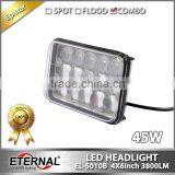 45W 4x6" High Power Led Dual Sealed Headlight H4 for Dodge GMC Lincoln Maserati With Out Mounting Brackets thumbnail-2