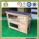 SDR020 Commercial Unique Wooden Double Rabbit Cages With Tray and Hay Rack thumbnail-3