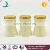 Wholesale Ceramic Modern Food Storage Jars With Wooden Lid thumbnail-1