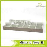 Hot Sale White Faux Leather Jewelry Accessory Organizer With 12 Compartments Cardboard thumbnail-1