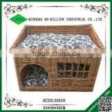 Cheap willow wicker basket for dog