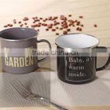 Custom Printed Different Size 8*8 cm 350ml-450ml Enamel Mug/Enamel Cup/Coffee Mug thumbnail-2