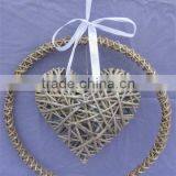 Hanging Willow Wrenth With Heart Decoration thumbnail-1