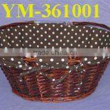 Full Wicker Shopping Basket thumbnail-1