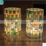 Green Mosaic Candle Holders Wholesale