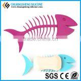 Fish Shaped Magnetic Soap Holder, Eco-friendly Silicone Soap Keeper for Bathroom