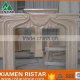 Natural Yellow Marble Fireplace Surround Mantel RST-FP-DLS127 thumbnail-1