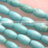 16" 6-12mm Blue Column Shaped Natural Loose Turquoise Beads thumbnail-1
