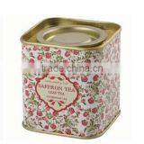 Small Square Loose Tea Tin Box thumbnail-1