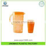 PS Colored Beautiful Plastic Drinking Glass Water Pitcher Set