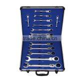 LB-383 13pcs Kraft Man Professional Hand Tool Set Ratchet Spanner in Aluminium Case