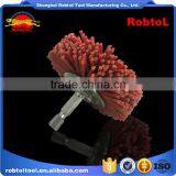 75mm Circular Abrasive Hex Shank Nylon Filament Wheel Shaft Mounted Spindle Deburring Rust Crimped Twist Knot Bowl Non Spark thumbnail-5