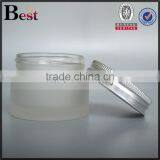 China 20g 30g 50g Fancy High Quality Frosted Glass Jar Cream Skin Care Cosmetic Glass Jar With Black Cap thumbnail-4