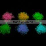 300pcs Rubber Bands/ Silicone Loom Rubber Band Loom Opp Bag Package 12-colors Candy Loom Refill Rubber Bands D2m