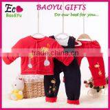 Warm Baby 3pcs Winter Clothes Baby Cute Home Wear Cotton Winter Clothing Sets thumbnail-2