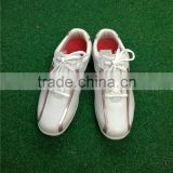 White color golf shoes with logo custom