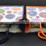 Customize Biodegradeable Flora Print Jute Tote Bag With Padded Rope Handle thumbnail-2