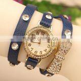 2014 High Quality Women Leather Vintage Watches With Bow thumbnail-2