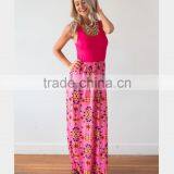 2017 Newest Bright Colour Mommy and me Patchwork Long Dress thumbnail-2