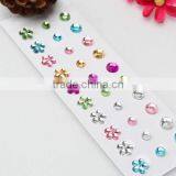 Wholesale Craft Gem Stickers Custom Design Pearl Sticker Rhinestone With Glue Sticker thumbnail-4