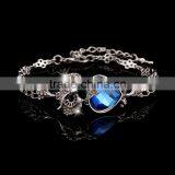 Fashion Wholesale Valentines Gift Zircon Woman Sapphire Diamond Bangle Gold Plating Bracelet thumbnail-4