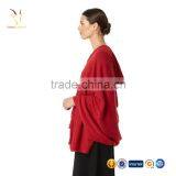 Red Cashmere Scarf Wrap Solid Colored Shawl Wraps thumbnail-4