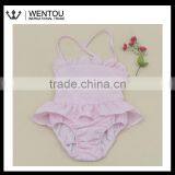 Monogrammed Girls Seersucker Blank Swimsuit thumbnail-6