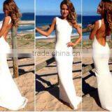 Wholesale Customized Women 100% Cotton Multi Color Striped Long Maxi Dress thumbnail-2