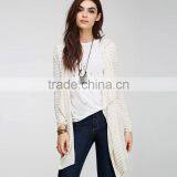 Wholesale Womens Irregular Fashion Stripes Cardigan Sweater From Shantou thumbnail-5