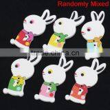 Cheap Wholesale Scrapbooking Rabbit Animal Mixed 2 Holes Wood Sewing Buttons thumbnail-1