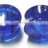 2015 Newest High Quality Double Flare Glass Ear Plug More Color Choose thumbnail-3