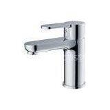 Modern Brass Basin Mixer Faucet With Deck Mounted , Chrome Finish