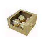 Cupcake / Bakery Recycled Paper Boxes , Kraft Cake Box Trays Insert
