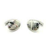 Anniversary Unusual Titanium Cufflinks for Groom With Hand Burnishing thumbnail-1