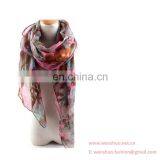 2016 Solid Polychrome Lily Printed Scaf Ladies Rural Style Viscose Shawl thumbnail-2