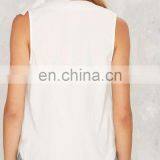 Wholesale Women Shirts and Tops Latest Women Cotton Ruffle Top thumbnail-4