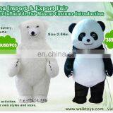 Super Funny Fur Inflatable Polar Bear Mascot Costume!!! thumbnail-5