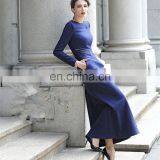 T-D626 Fashion Winter Wool Maxi Dress Custom Women Islamic Clothing thumbnail-3