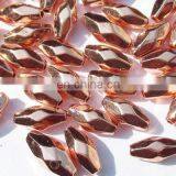 Metallic Plated Acrylic Beads, Copper Coated, Size 5x12mm thumbnail-1