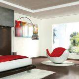 Modern Creative Design Fiberglass White Ball Shaped Leisure Rocking Chairs thumbnail-3