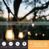 Connectable Garden Party Patio Cafe Black Cable With E27 Hanging Socket Lamp LED Globe Outdoor Led Bulb Light Strings thumbnail-3
