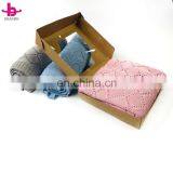 Cable Knit Newborn Baby Blanket Wholesale Kids Cashmere Knitted Blanket thumbnail-3