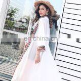 White Embroidery Beach Cover up 2019 Saida de Praia Beach Kaftan Bathing Suit Cover Ups Vestidos de Playa Beachwear Tunic