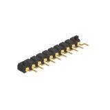 Dnenlink 2.54mm Pitch Single Row H2.5mm Plane Contact Right Angle Female Header SMT Type PogoPin Header thumbnail-2