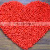 Heart Shaped Bath Mats Chenille Mats and Rugs